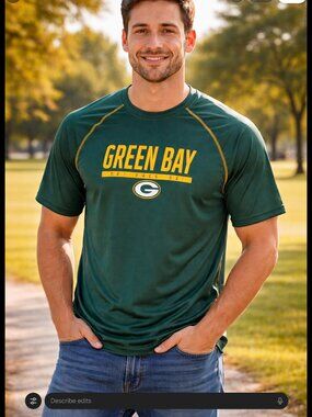 Fanatics men's dri-fit NFL licensed short sleeve Green Bay Packers shirt sz XXL